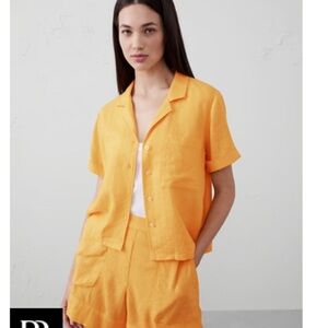 Banana Republic Orange Boxy Button Down Shirt